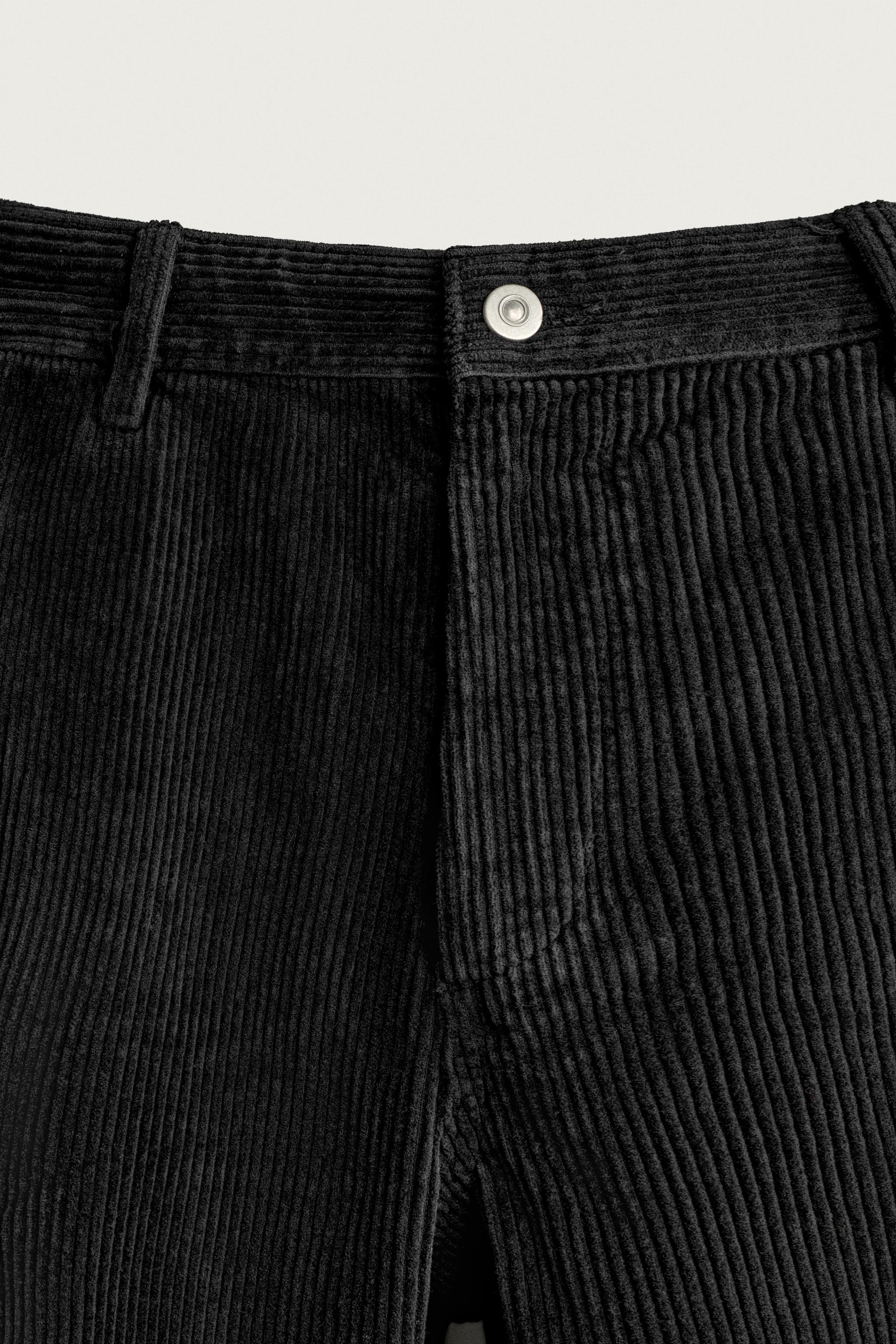 WASHED CORDUROY CARROT-FIT PANTS